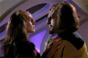 K'Ehleyr and Worf in Reunion