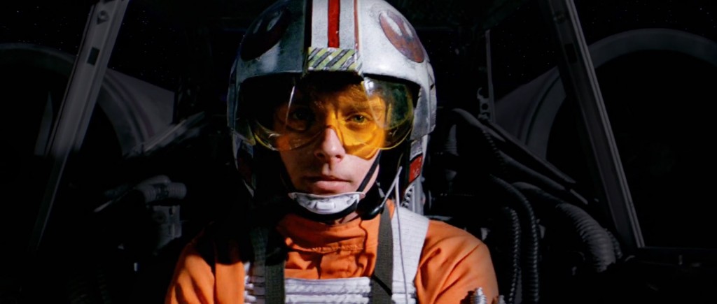 Luke in X-Wing in First Death Star Battle